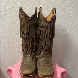 Twisted X Fringe Leather Western Boots